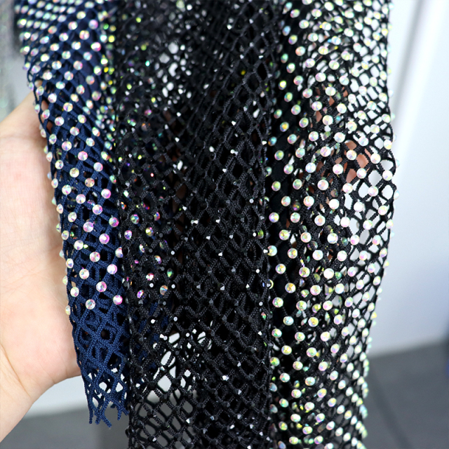 Turtleneck Long Sleeve Diamond Mesh Shirt Top Factory