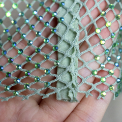 Light Green Rhinestone Mesh Skirt Sets Factory