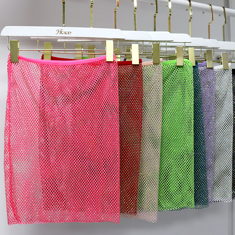 Shiny Diamante Mesh Pencil Mini Skirt Supplier