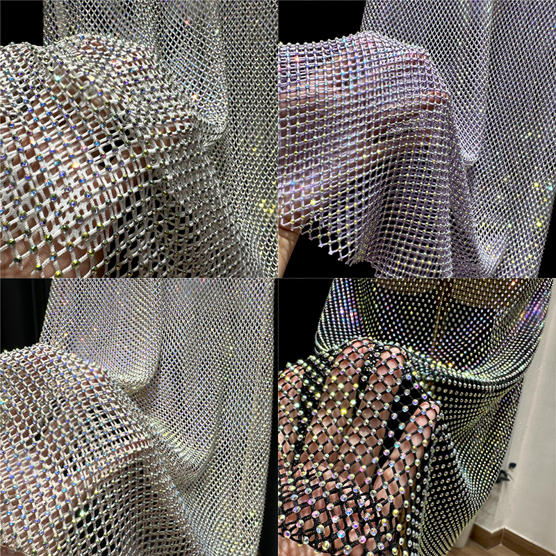 Beauty Back White Rhinestone Mesh Short Tank Dress Wholesale