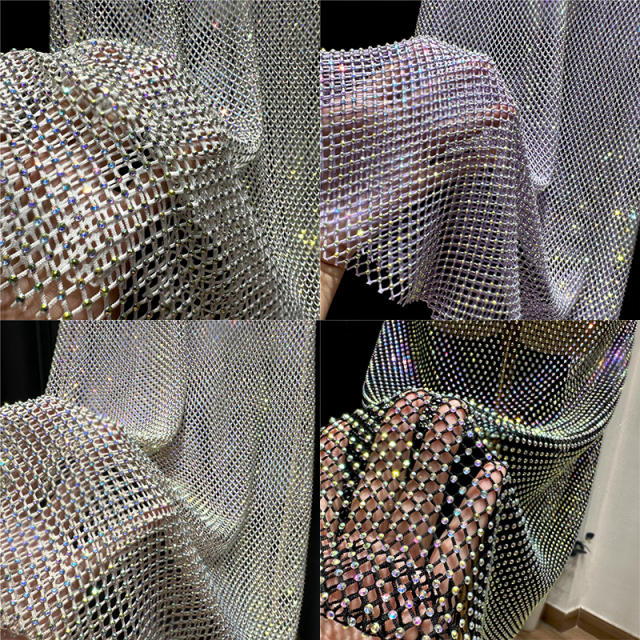 Beauty Back White Rhinestone Mesh Short Tank Dress Wholesale