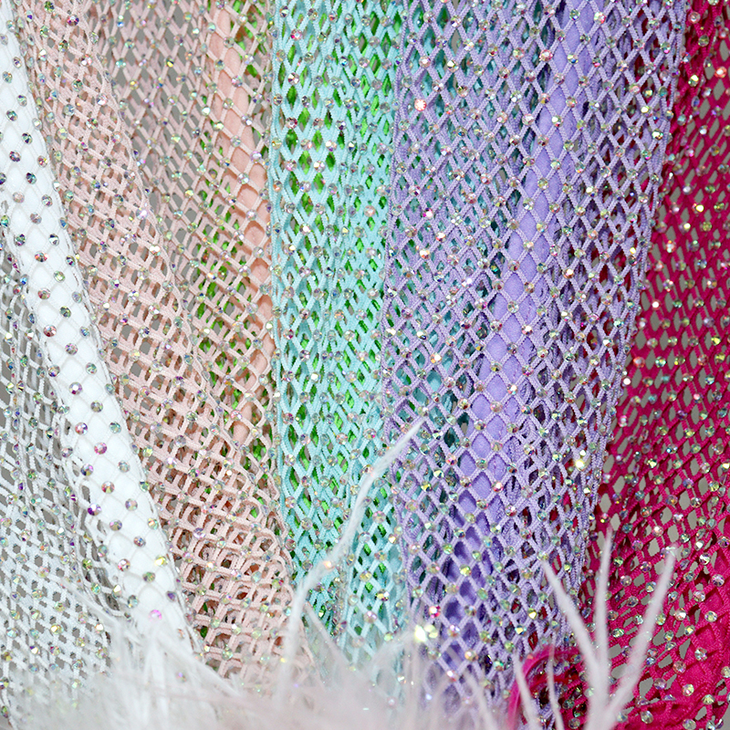 Fluffy Trim Long Sleeve Rhinestone Net Shirt Top Manufacturer