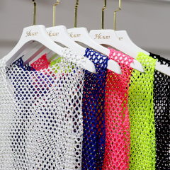 Fluorescent Color Crystal Net Long Tank Dress Factory