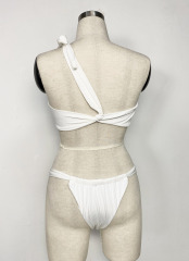 White Off the Shoulder Swimming Costume Wholesale