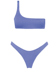 Glitter Off Shoulder High Waist Lurex Bikini Manufacturer