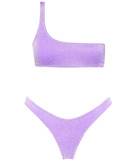 Glitter Off Shoulder High Waist Lurex Bikini Manufacturer