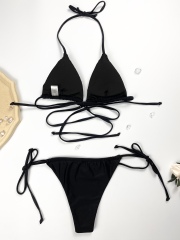 Elastic Black Swimming Bikini Wholesale