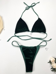 Jasper Velvet Micro Triangle Bathing Suit Exporter