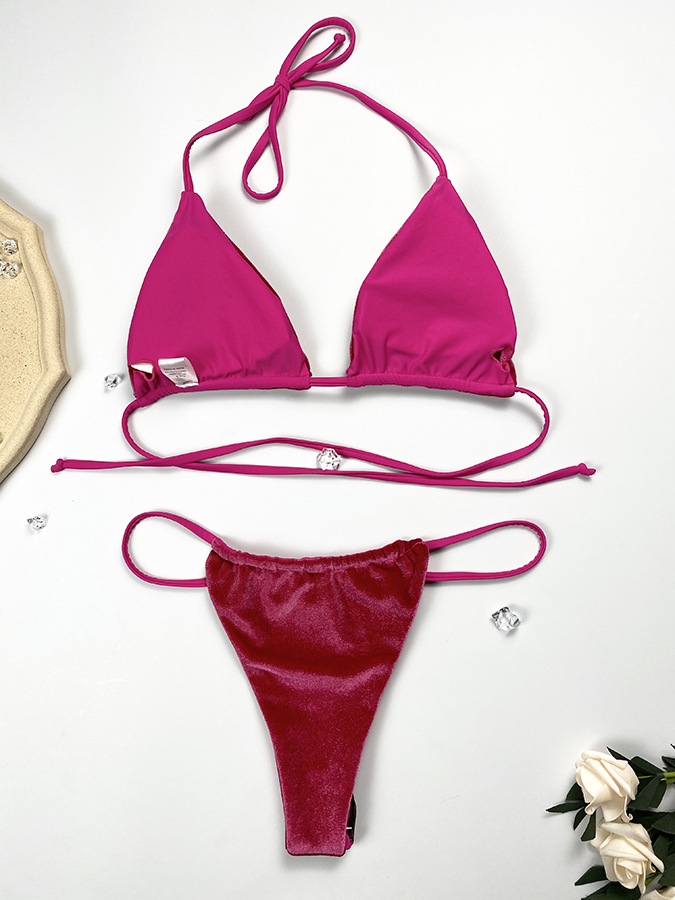 Pink Velvet Micro Swimwear Factory