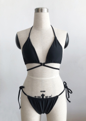 Elastic Black Swimming Bikini Wholesale