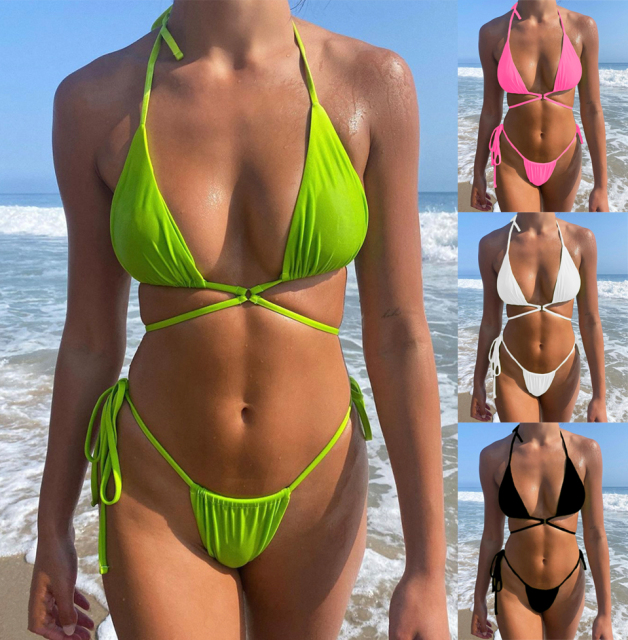 Elastic Black Swimming Bikini Wholesale