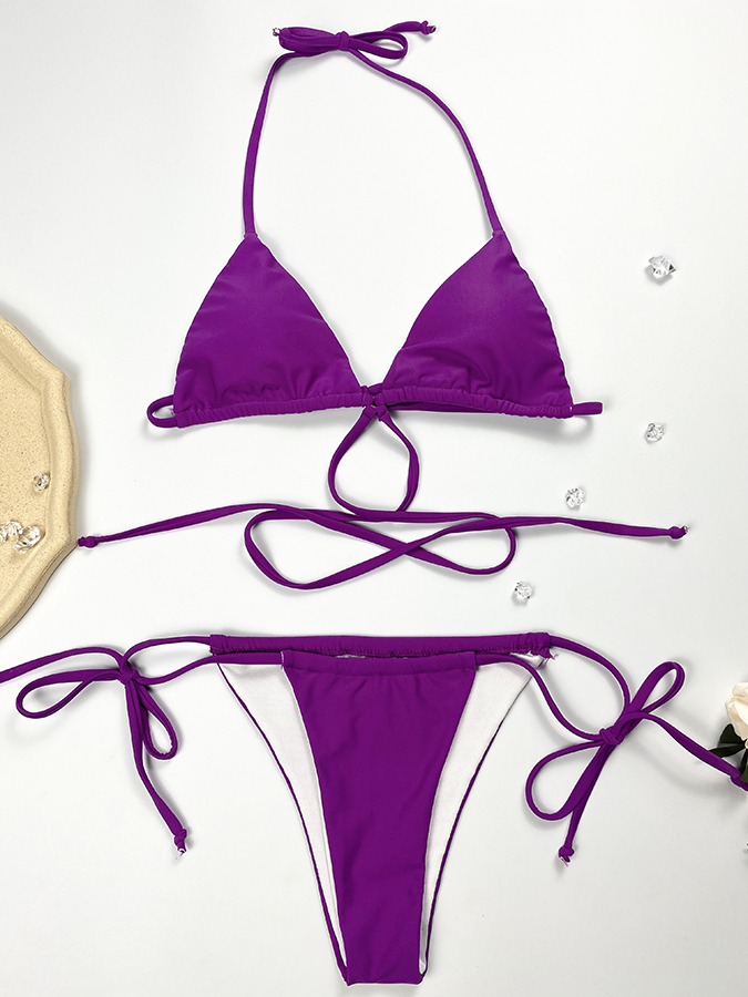 Purple Triangle Bathing Suit Manufacturer