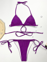 Purple Triangle Bathing Suit Manufacturer