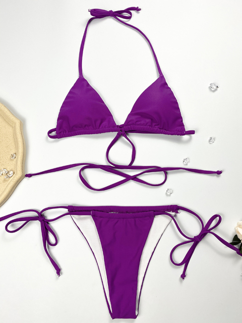 Purple Triangle Bathing Suit Manufacturer
