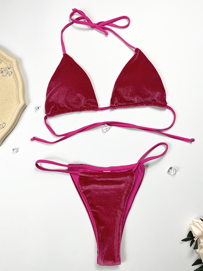 Pink Velvet Micro Swimwear Factory
