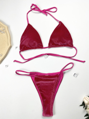 Pink Velvet Micro Swimwear Factory