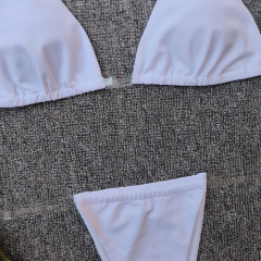Transparent Straps Design White Two Pieces Bikini Exporter