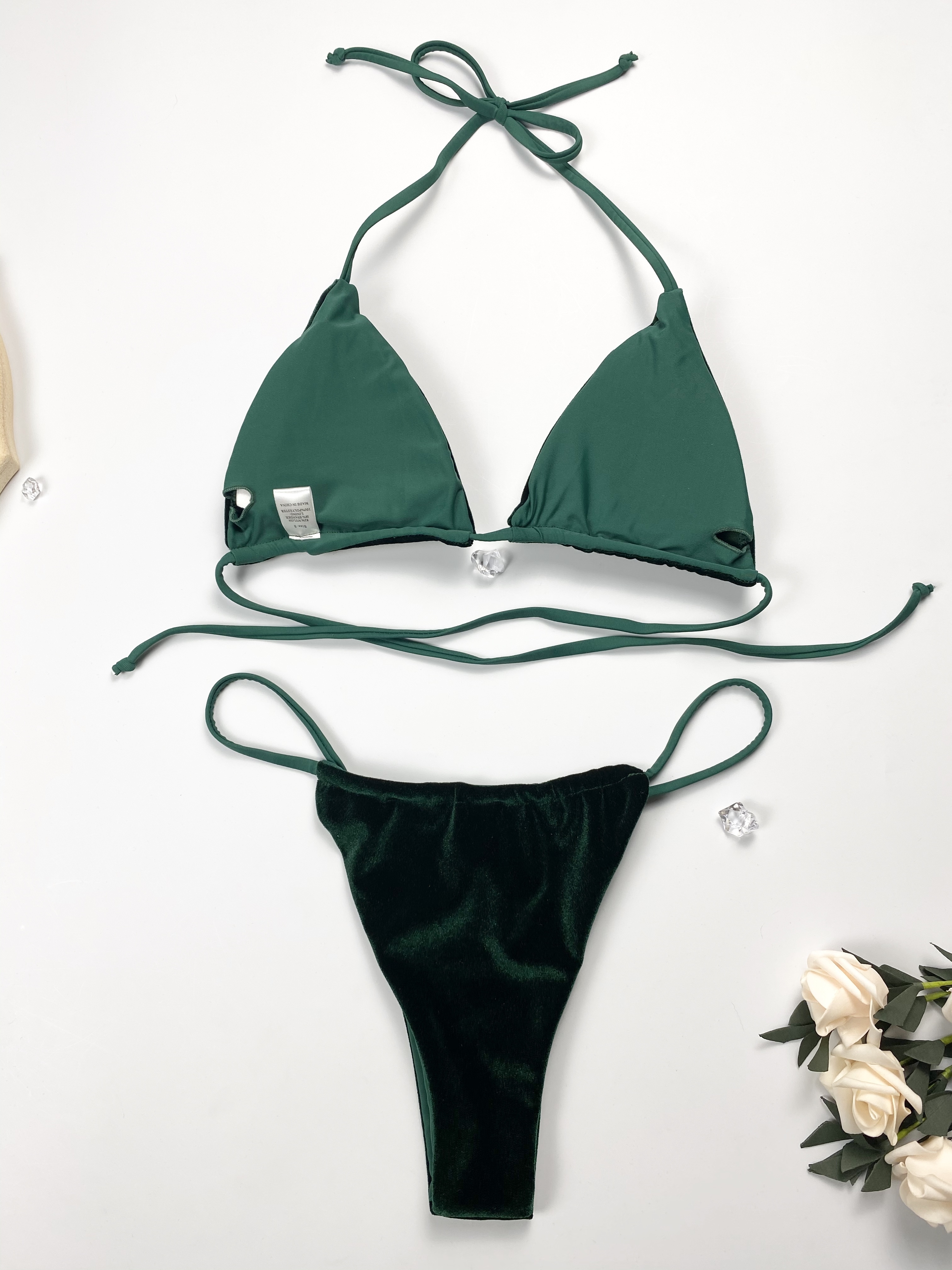 Jasper Velvet Micro Triangle Bathing Suit Exporter