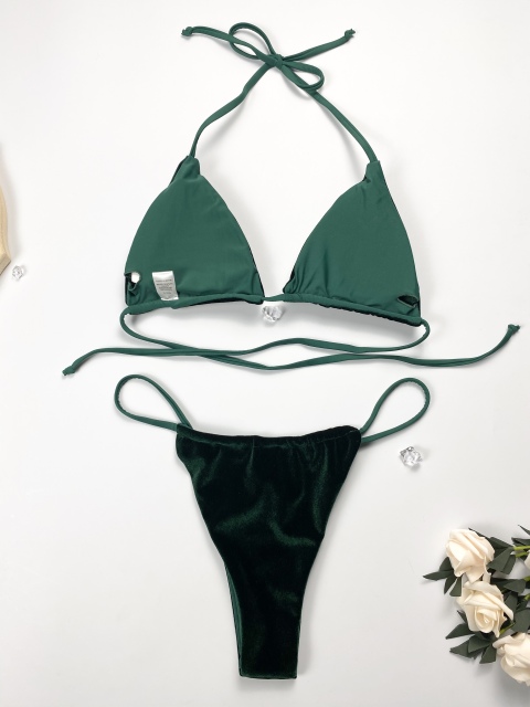 Jasper Velvet Micro Triangle Bathing Suit Exporter