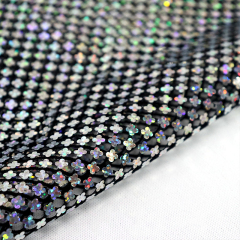 Shiny Silver Flower Shape Sequin Mesh Fabric Wholesale
