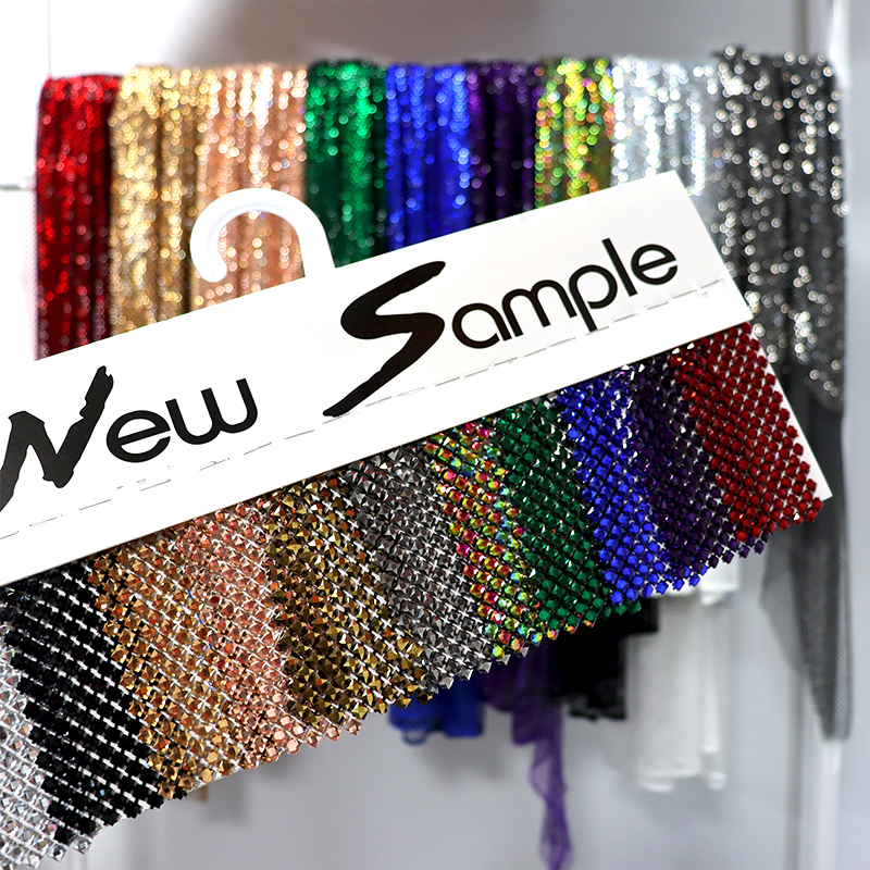 Luxury Square Crystal Glass Netting Fabric Supplier