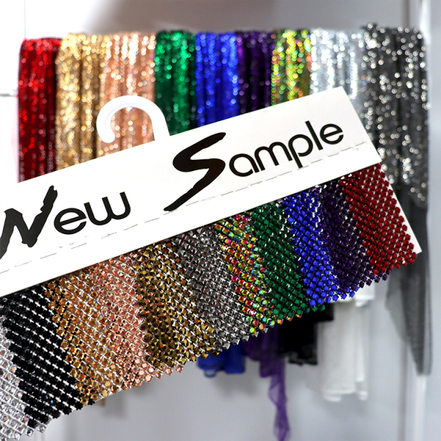 Luxury Square Crystal Glass Netting Fabric Supplier
