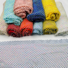 SS10 Bedazzled Rhinestone Net Fabric Custom
