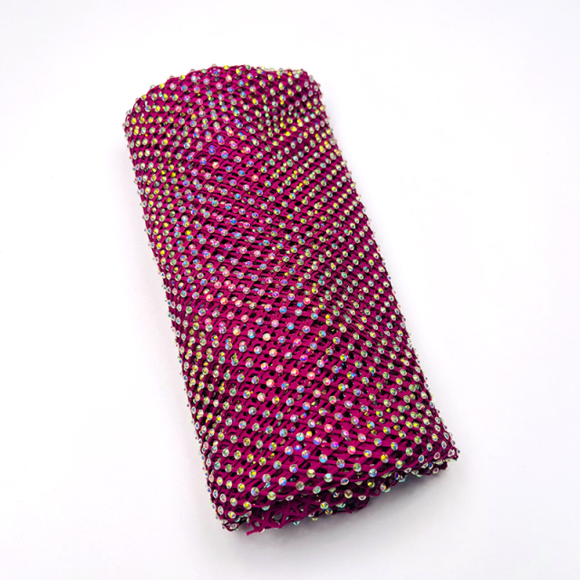 SS10 Bedazzled Rhinestone Net Fabric Custom