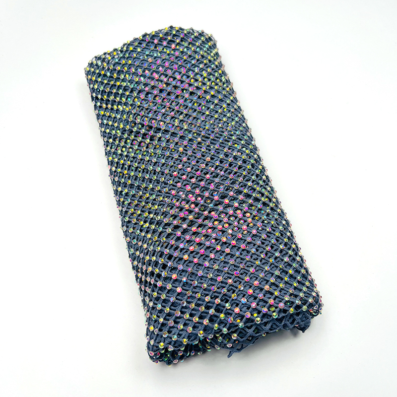 SS10 Bedazzled Rhinestone Net Fabric Custom