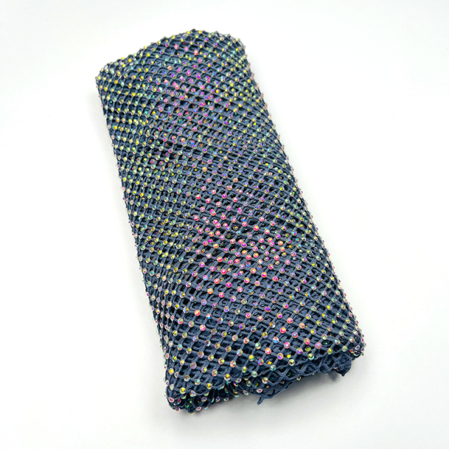 SS10 Bedazzled Rhinestone Net Fabric Custom