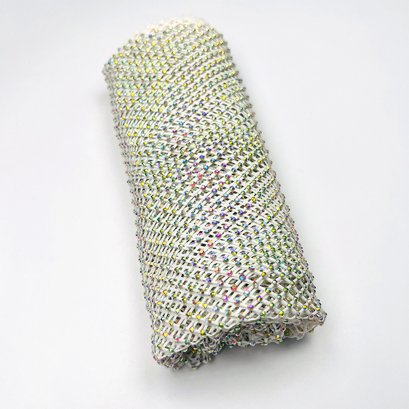 SS10 Bedazzled Rhinestone Net Fabric Custom
