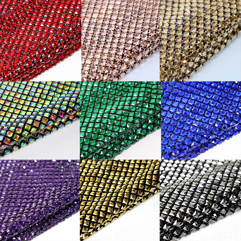 Luxury Square Crystal Glass Netting Fabric Supplier