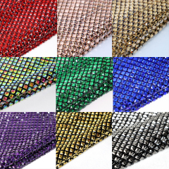 Luxury Square Crystal Glass Netting Fabric Supplier