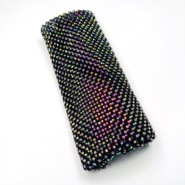 SS10 Bedazzled Rhinestone Net Fabric Custom