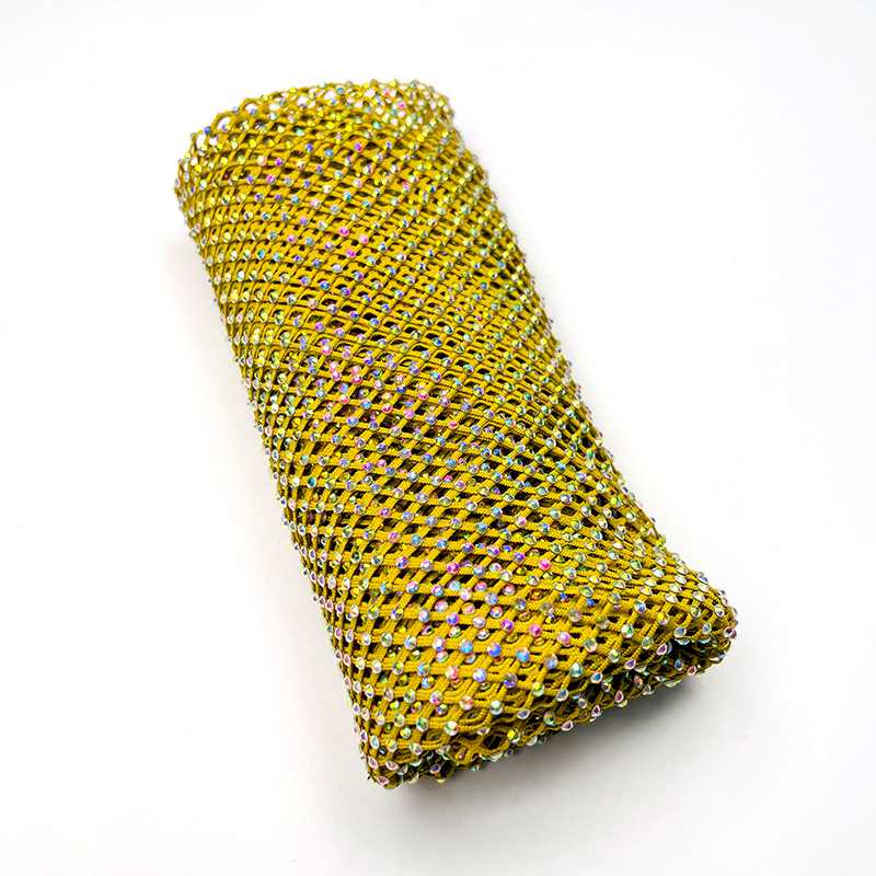 SS10 Bedazzled Rhinestone Net Fabric Custom