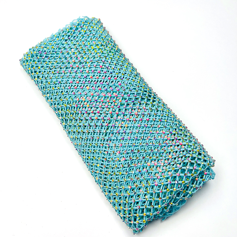 SS10 Bedazzled Rhinestone Net Fabric Custom