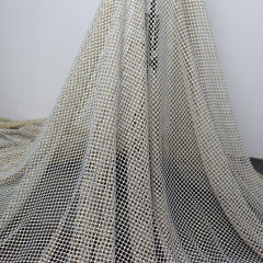 SS10 Light Apricot Diamante Diamond Mesh Fabric Factory