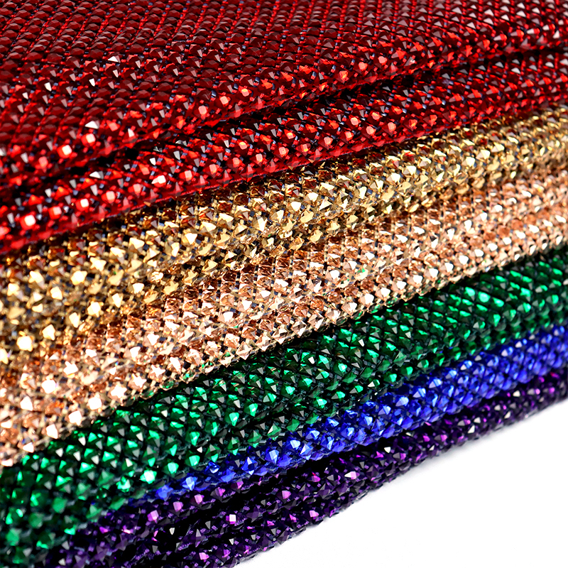 Luxury Square Crystal Glass Netting Fabric Supplier