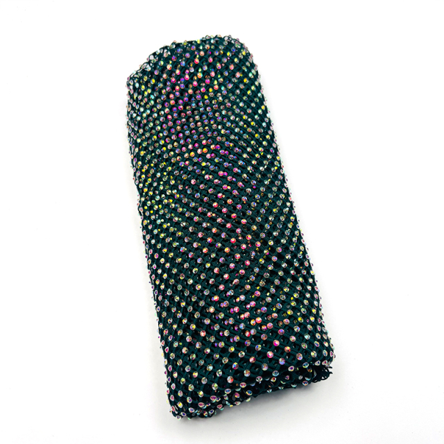 SS10 Bedazzled Rhinestone Net Fabric Custom