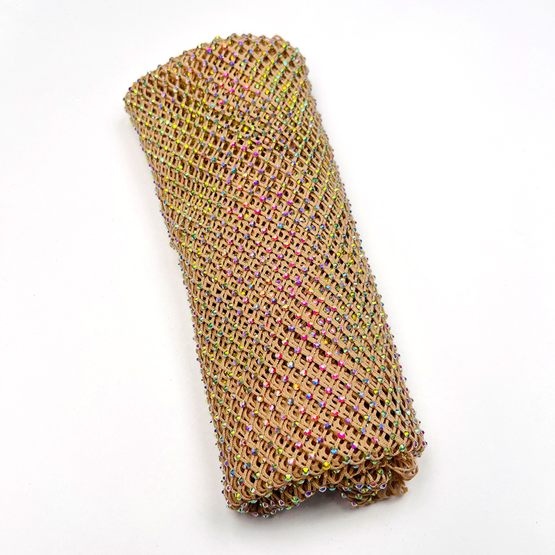 SS10 Bedazzled Rhinestone Net Fabric Custom