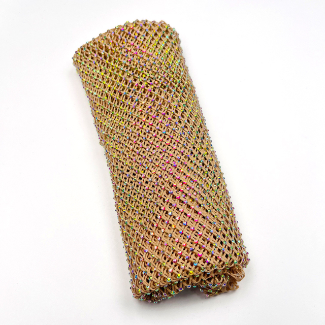 SS10 Bedazzled Rhinestone Net Fabric Custom