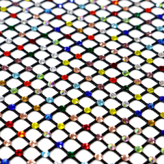 SS10 Black Crystal Mesh Fabric Factory