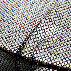 SS10 Black Crystal Mesh Fabric Factory