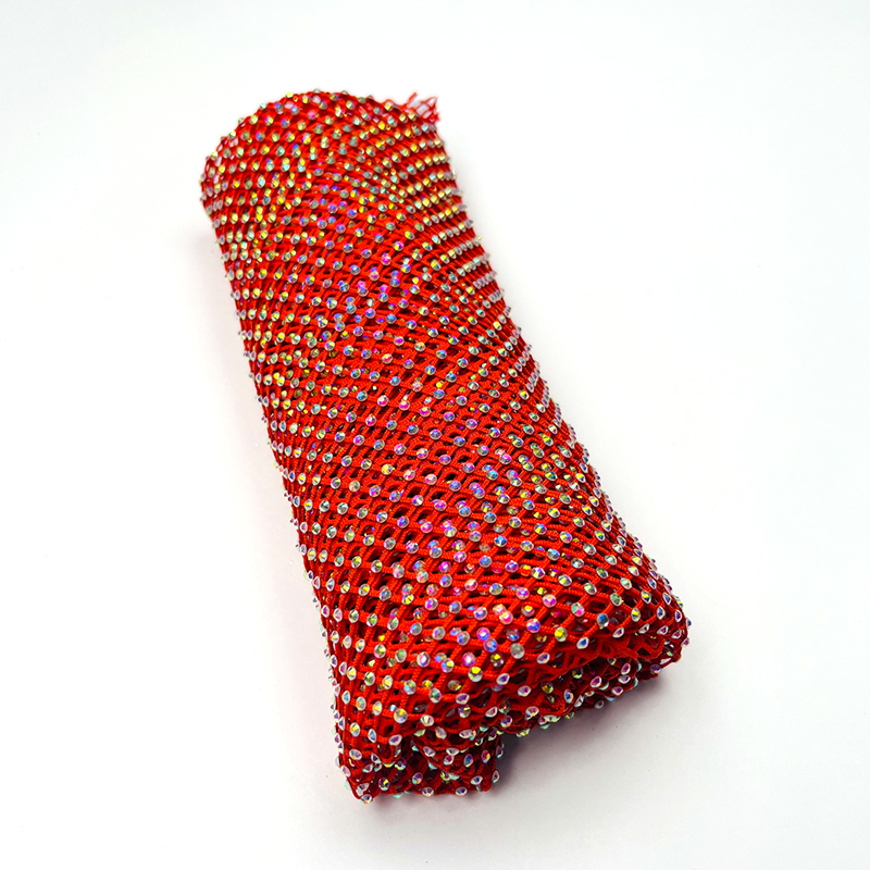 SS10 Bedazzled Rhinestone Net Fabric Custom