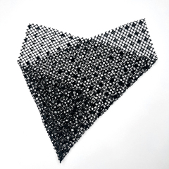 Multi Color Square Glass & Rhinestone Net Fabric Supplier