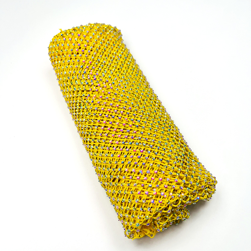 SS10 Bedazzled Rhinestone Net Fabric Custom