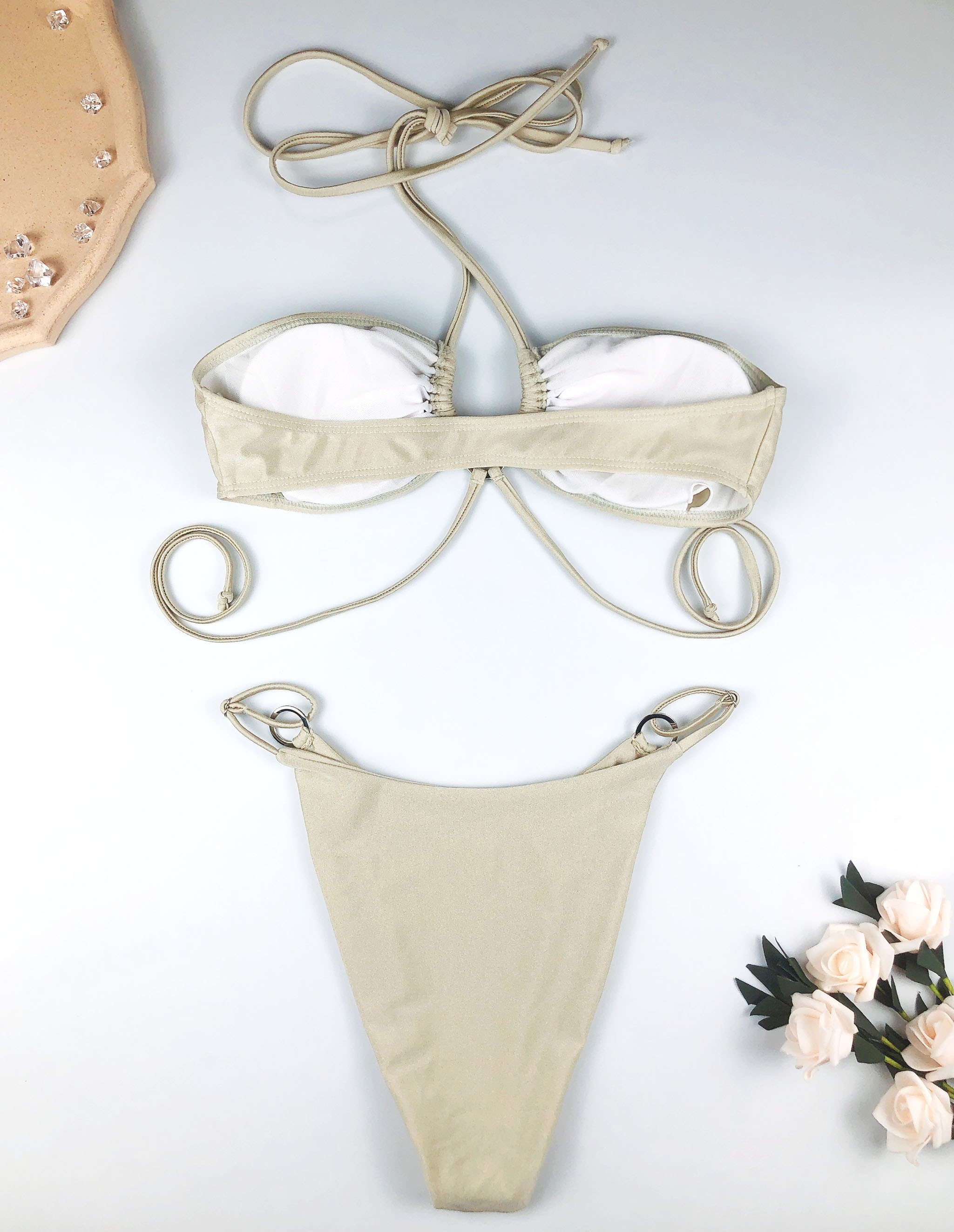 Halter Bandage Design Swimming Bathing Suit Factory