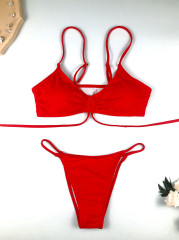 Lace Up Design Two Pieces Triangle Swimwear Supplier