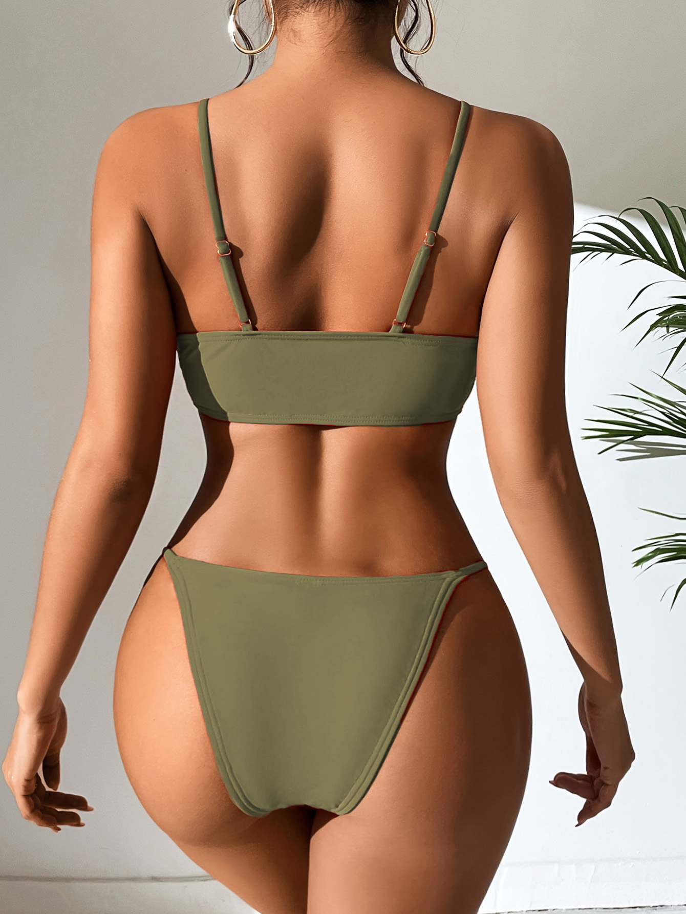Lace Up Design Two Pieces Triangle Swimwear Supplier