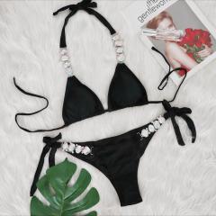 Luxury Rhinestone Chain Decor Triangle Bikinis Sets Wholesale